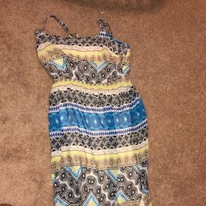 patterned maxi dress